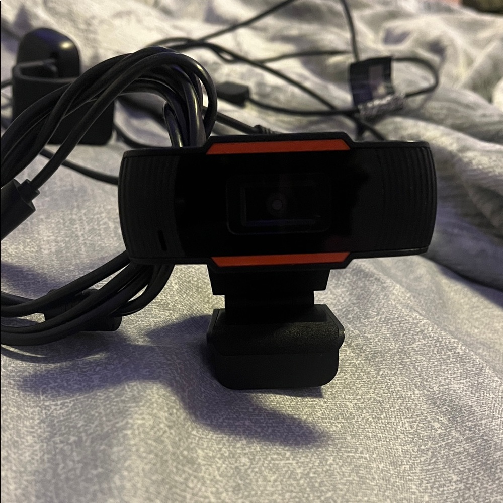 Black and Red Webcam